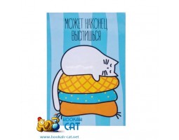 Открытка КОТКА - Может Наконец Выспишься